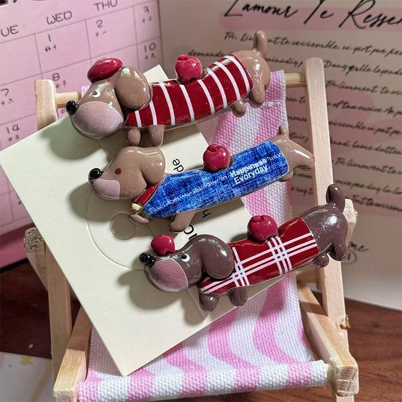 Dackel Haarspange Groß Cartoon Niedlich Krallenspangen Haarklammer Kopfschmuck Mode Haaraccessoires Für Frauen Mädchen