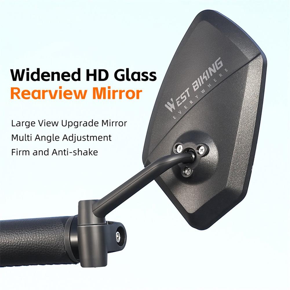 Bicycle Rearview Mirror Wide Adjustable Angle Bike Handlebar Rearview Mirror Bicycle Side Rearview
