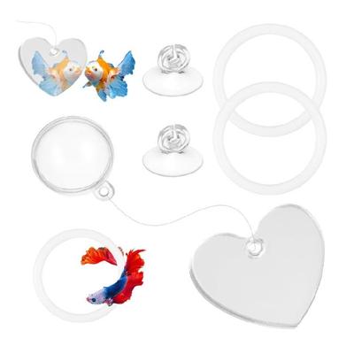 Aquariums Toy For Betta Fish Training Rings Suction Cup And Floating Toy For Fish Tanks
