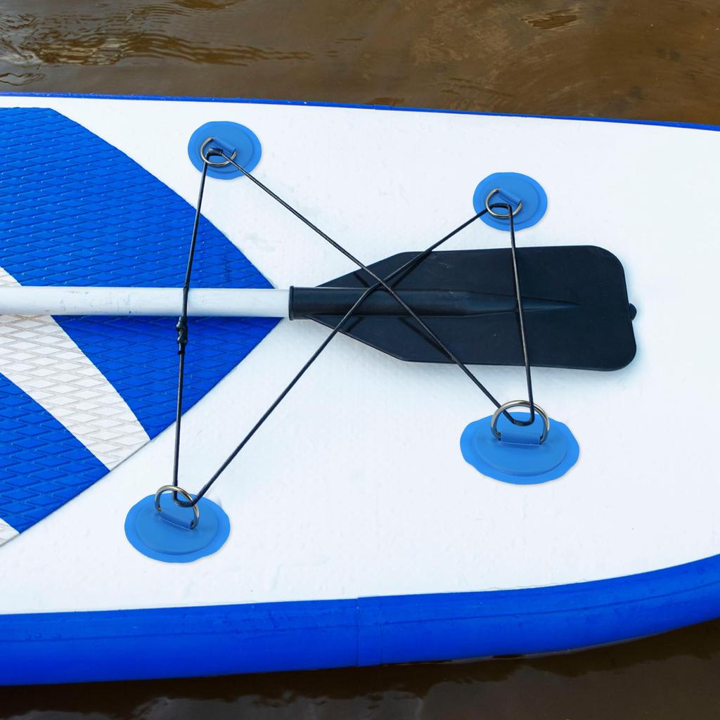 X AUTOHAUX D-Ring Patches PVC Stainless Steel Round D-Ring Pads for Surfboard Inflatable Boat