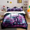 Stylish Truck Art Decor Set Multiple Sizes Kid'S And Adults' Bedroom Exquisite 3Pc Bedding Set, Gift