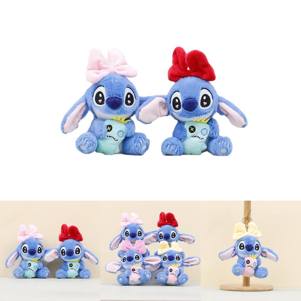 Stitch Plush Toy With Red Bow For Kids And Collectors
