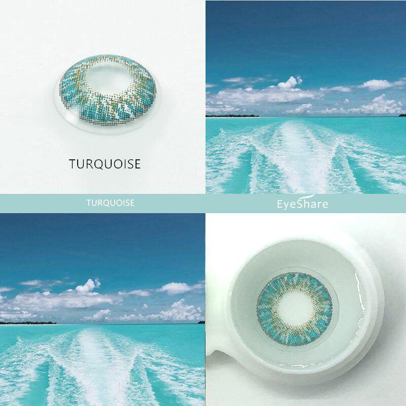 1 Pair 3 Tones Color Lens Contact Lenses Cosmetic Eye Contacts Eyes Yearly Use