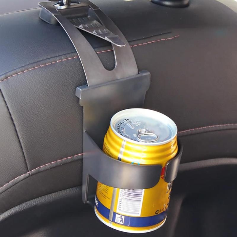 Plastic Cup Holder, BlackCar Cup Holder Side Window Backseat Hangings Water Cup Drink Bottle Organizers Stand