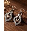 1 Pair Minimalist Vintage Bohemian Fashion Carved Hollow Alloy Earrings