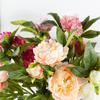Peony Artificial Flower Decor With Silk Material For Wedding Home Office Display