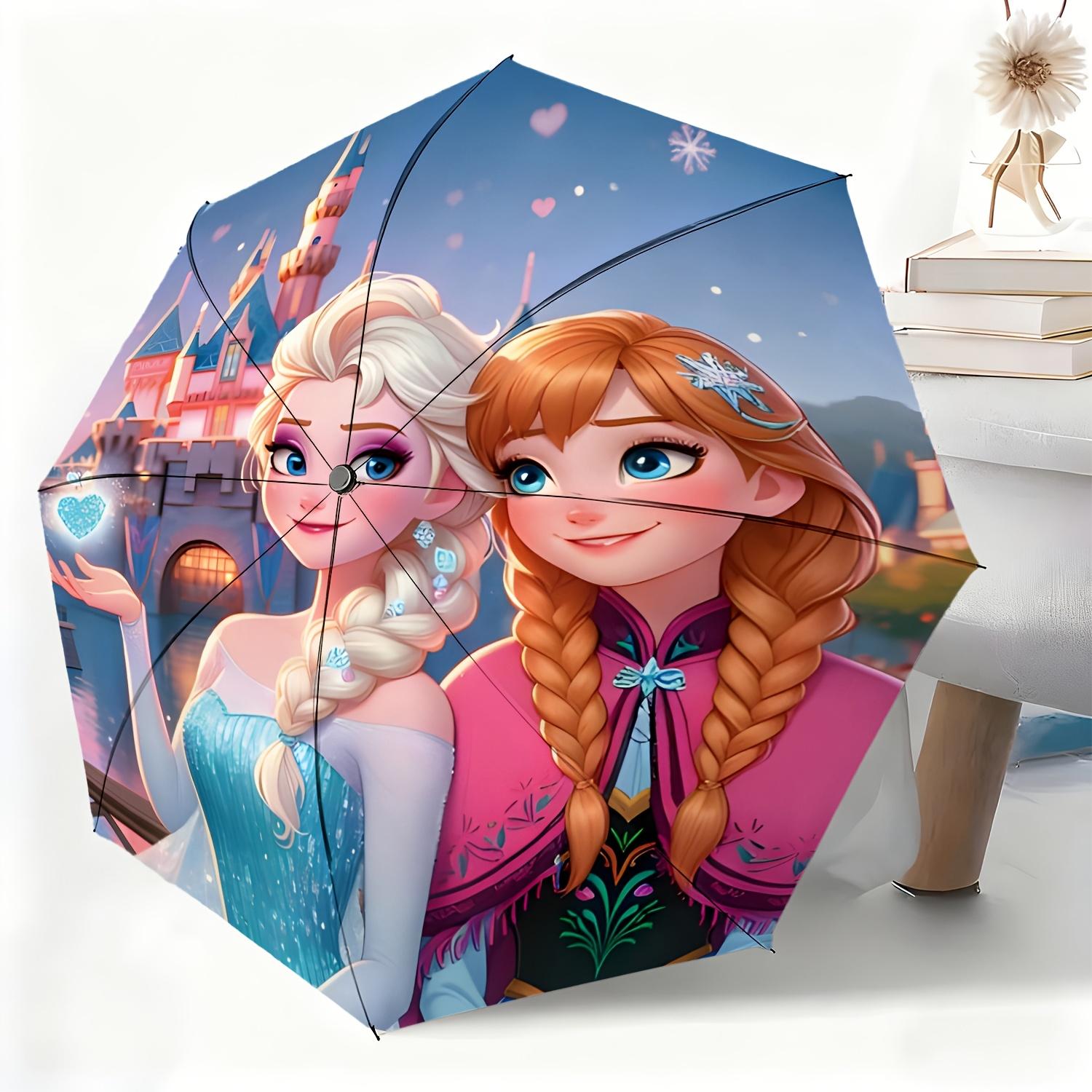 

A Fully Automatic Umbrella Featuring The Frozen Sisters, Suitable for All Occasions As a Sun And Rain Umbrella, Portable And F (as the picture,Iron&8K)