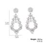 ZAKOL Luxury AAA Cubic Zirconia Long Drop Earrings Big Size Wedding Bridal Earring for Women