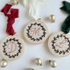 Embroidered Christmas Ornament Embroidered Initial Crafting Kit Mini Christmas Embroidery