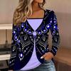 Tops for Women  Simple Print Long Sleeve Fake Two‑Piece Top Fall Casual Slim Pullover Women's Long Sleeve Top