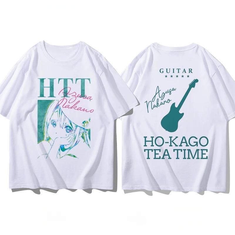 Camiseta K-ON Mujer Hirasawa Yui Anime Cosplay Manga Corta Cuello Redondo Y2k Camiseta Ropa Hombre Camiseta de Hombre