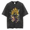 Vintage Washed Dragon Ball Anime T-shirt Man Women Short Sleeve Tee Streetwear Loose Casual Top Summer