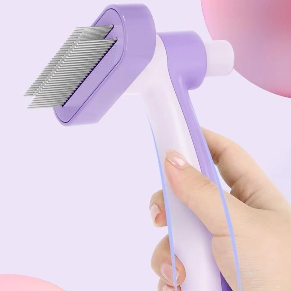 Double Row Dog Hair Comb Massage Function Self Cleaning Dog Brush New Pet Comb Cats