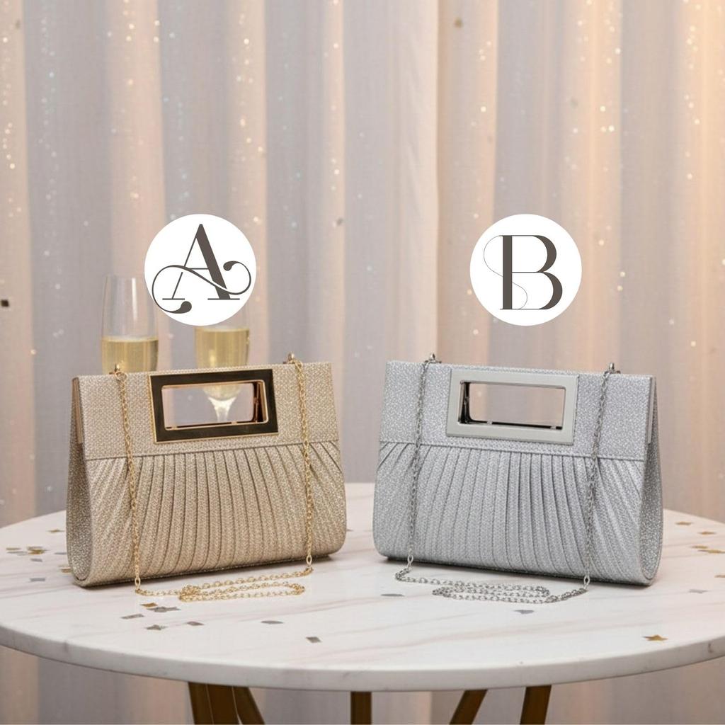 Harujio Damen Umhängetasche mit Kette, Clutch Tasche, Perfekt für Hochzeiten, Partytaschen, Formelle Anlässe, Hochzeitsfeiern, Konfirmation