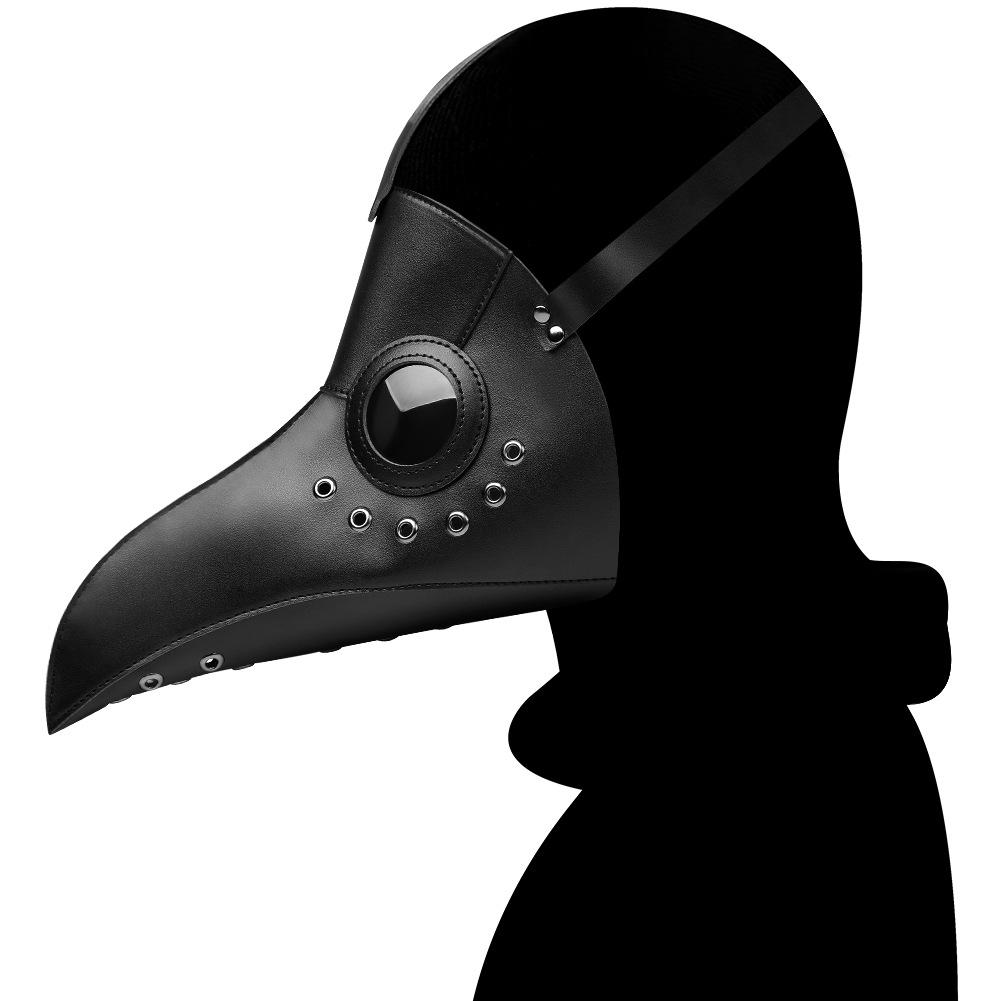 Halloween Steampunk Plague Doctor Black Masquerade Mask for Women