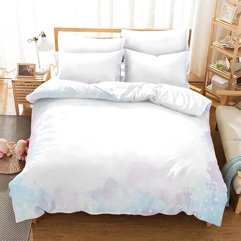 Rainbow Gradient Cloud Duvet Cover Collection Colorful Print Bedding Collection For Girls Women Bedroom Decorative Bedspread