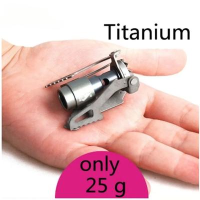 BRS-3000T Titanium Mini Camping Gas Burners 25g One-Piece Pocket Stove Outdooor Hiking Folding Cooking Furnace Portable