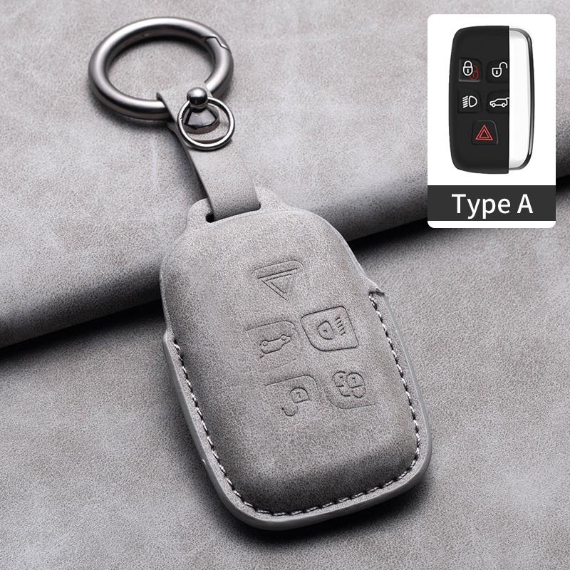 

Leather Car Remote Key Case Cover for Land Rover Range Rover Sport Evoque Freelander Auto Key Shell Keychain Keyring Accessories