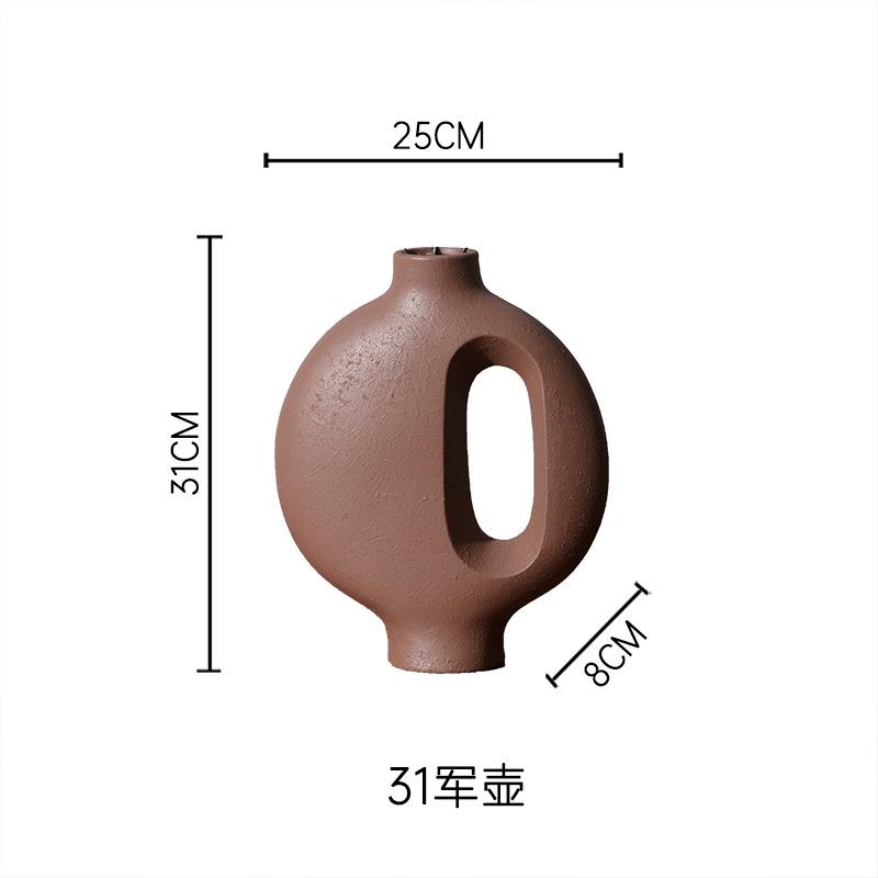 Retro New Chinese Ceramic Vase Decorations Ornaments Porcelain Vase with Flower Arrangement and Hydroponics in Porch TV Cabinet