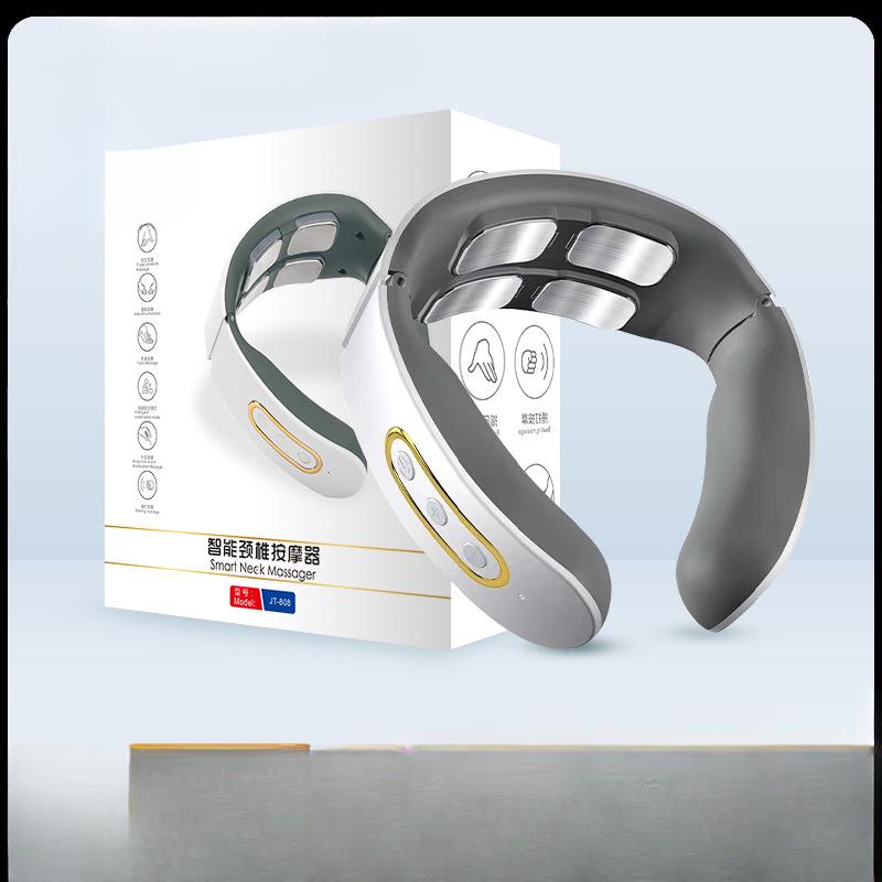 Cervical Spine Massager, Neck Physiotherapy Pulse Neck Protector, Rechargeable Neck Hot Compress Gift, Cervical Spine Massager