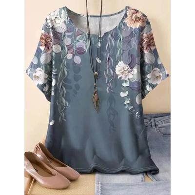 3D Printed Women's T-Shirt Summer Breathable Versatile Fashion Tops