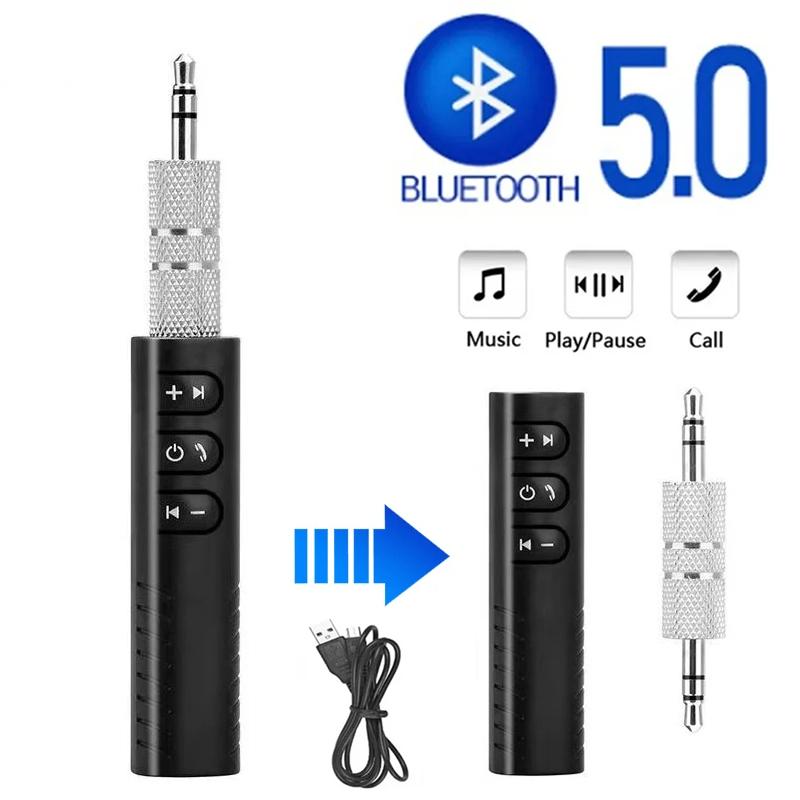 Wireless Bluetooth-compatible Audio Receiver 3.5mm Jack AUX Car Audio Transmitter Mobile Phone BT 5.0 Speaker Adapter Handsfree