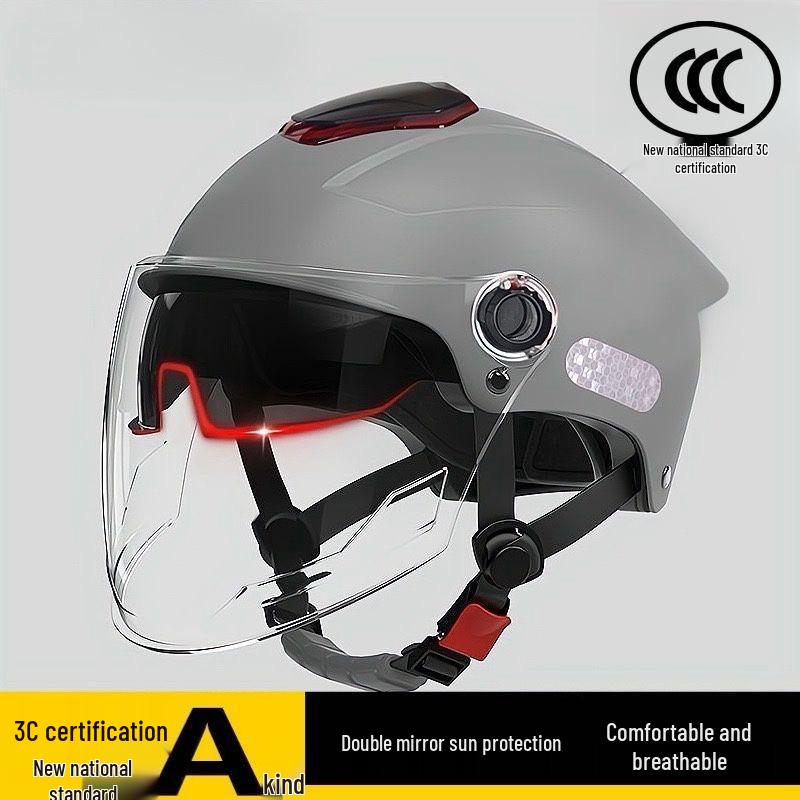 2025 Universal Sunscreen Double Lens Motorcycle Helmet for All Seasons