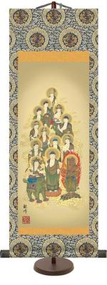 Hanging Scroll Hanging Scroll Mini Hanging Scroll Thirteen Buddhas Yamamura Kanpo Special Stand Width 21 X Height 60 Cm D6001 [Small Size, Included]
