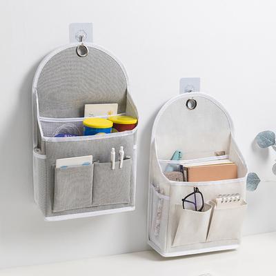 Wandhängende Aufbewahrungstasche Nachttisch-Organizer mit Taschen Hängender Aufbewahrungskorb für Buch Brille Snacks Schlafsaal Schlafzimmer