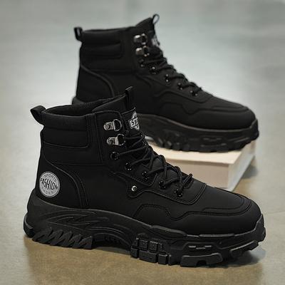 Martin Boots Men's Shoes Autumn New Breathable High-top Tooling Shoes Men's Versatile Thick-soled Mountaineering Short Boots