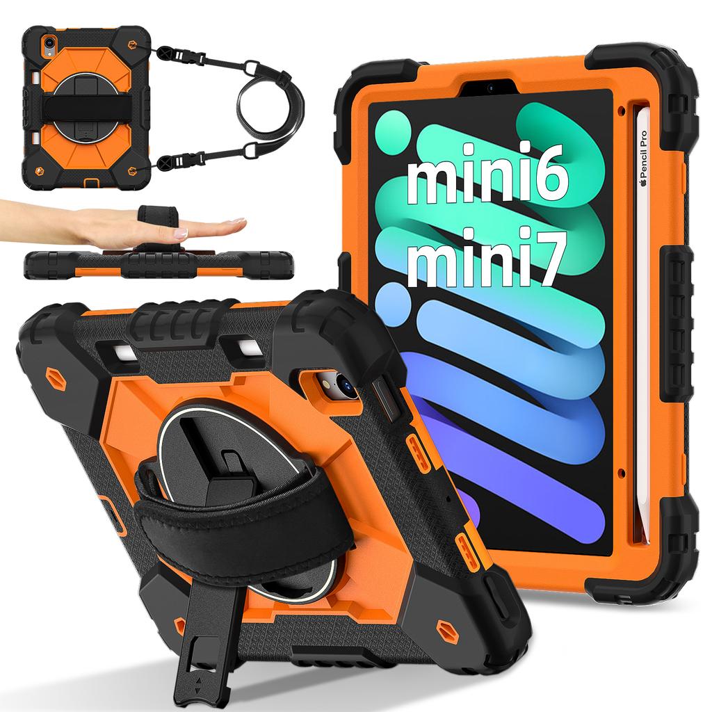 Proteção completa de 360 graus! Capa de tablet multifuncional para Apple iPad mini (2021),mini 6,mini (6),A2568 / iPad mini (2024),A2993, A2995