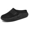 Women's Slip-On Breathable Flyknit Mesh Half Slippers - Comfortable, Casual, Fashionable, Versatile, Plus Size with Hollow Design.