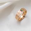 Modering für Paare aus Edelstahl in Roségold, Titanstahl Paar Zirkonring, Luxusschmuck für Damen und Herren, Hochzeitsgeschenke