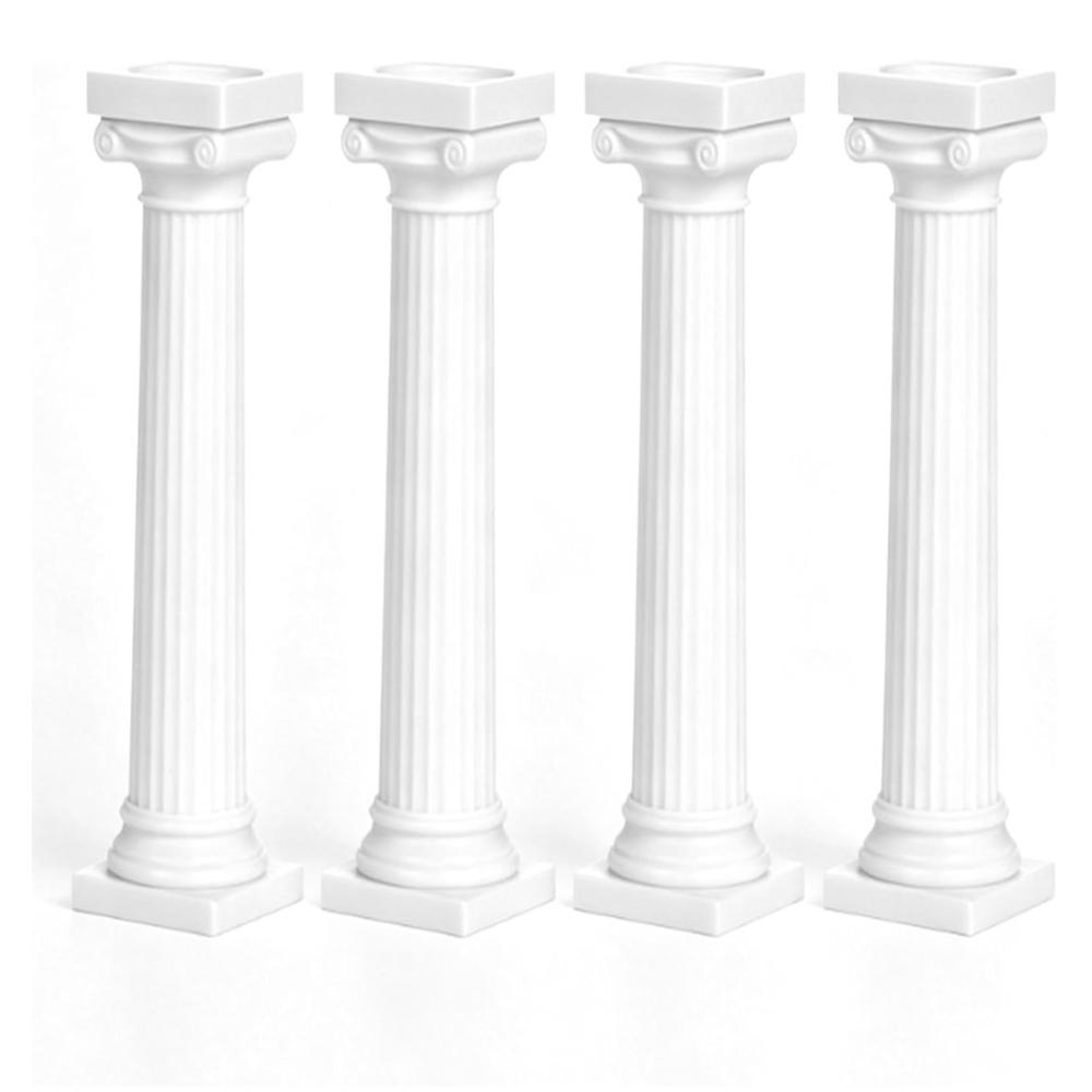 4pcs Shearable Roman Column Cake Stands PP Tiered Cake Separators  Home Baking
