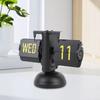 Retro Flip-Down Clock, Classic Mechanical Auto Flip Desk Table Clock, Battery-Powered, Built-in Gear-Operated Clock, for Multiple Home Office Decorati