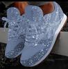 Spring and Summer Fashion Trend Large Size Round Head Low Top Sequins Women's Single Shoe Style Sports and Leisure