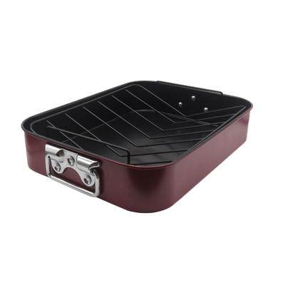 Stainless Steel Roasting Tray Set Convenient Turkeys Grilling Pan Suitable for Cooking Chicken Roasts and Vegetables