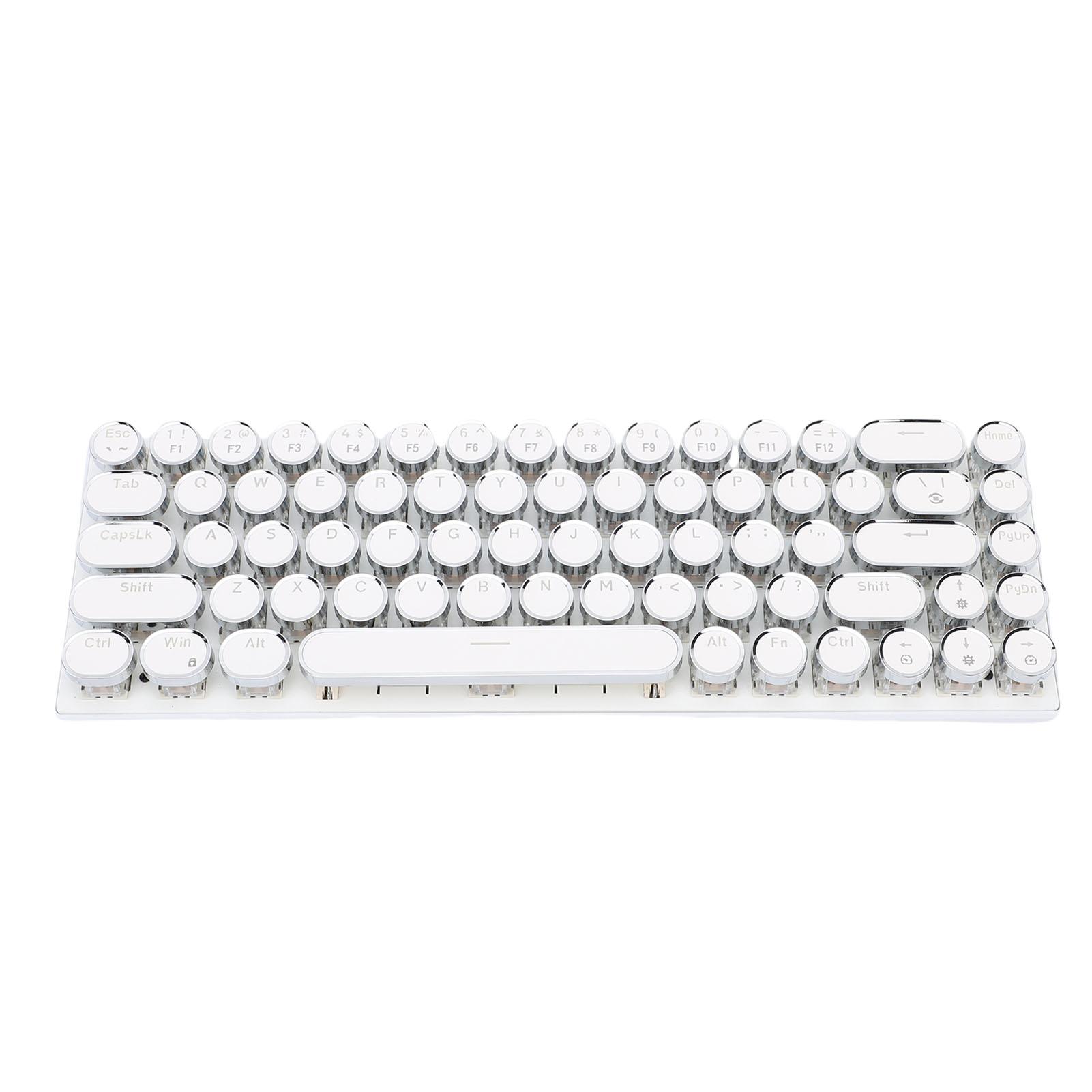 

Wired Gaming Keyboard TW1870 68 Keys RGB Colorful LED Backlight Portable Compact Gaming Keyboard White blue axis