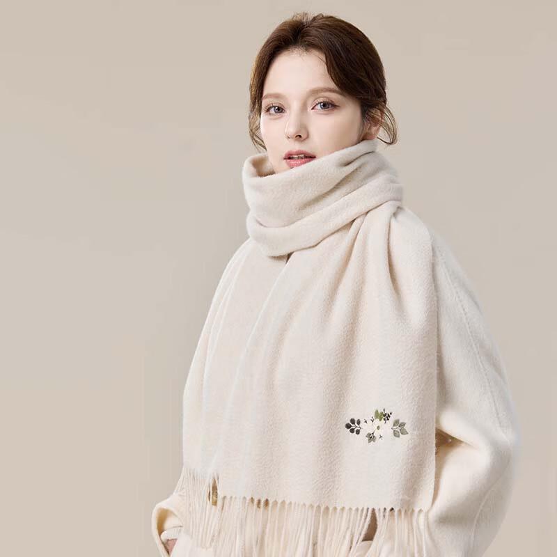 JIUMU Women's Wool Knit Scarf