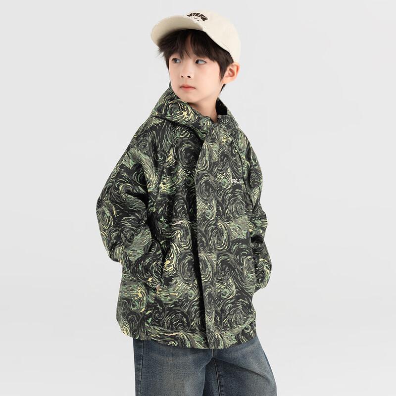 Duoduo Home Boys Starry Sky Water-Repellent Outdoor Softshell Jacket 110