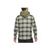 Nike SB Flannel Skateboard Plaid Color-Block Hooded Jacket Men Outerwear Olive-Green CK5318-222