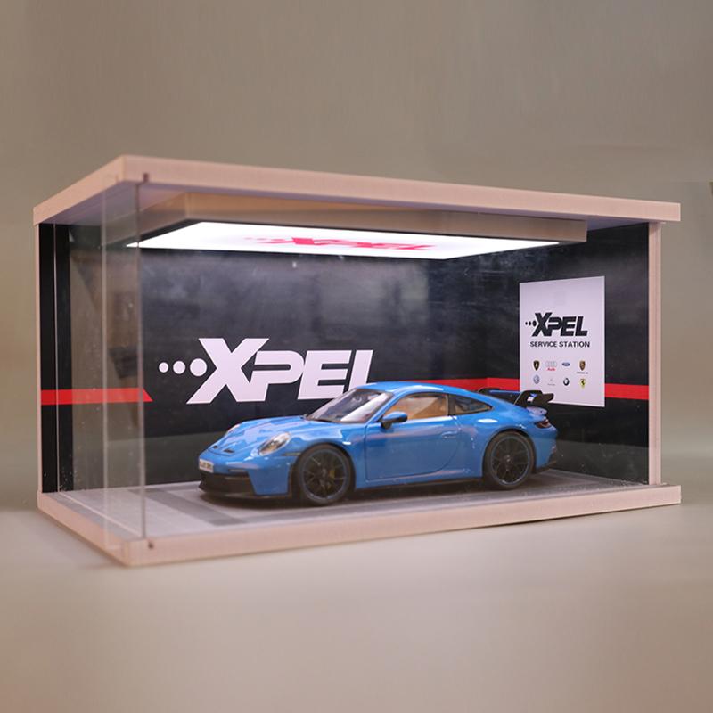 1:18 Car Models Parking Lot Solid Parking Garage Model With Lights And Acrylic Dust Cover