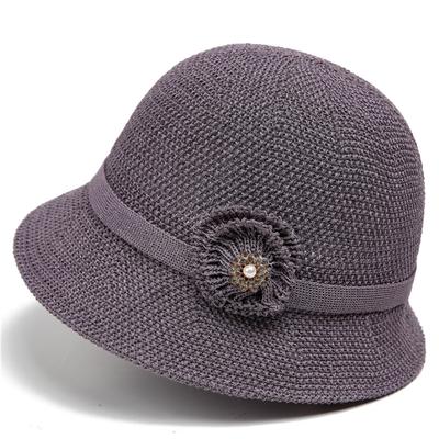 Summer Breathable Bucket Hat Ladies Elegant Temperament Mother Hat Versatile Sunscreen Sun Hat