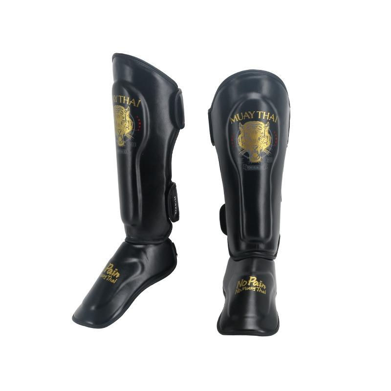 

Boxing MMA Leg Protection Kickboxing Boxing Shin Guard Pads Adult Sanda Calf Shin Instep Protection S чёрный