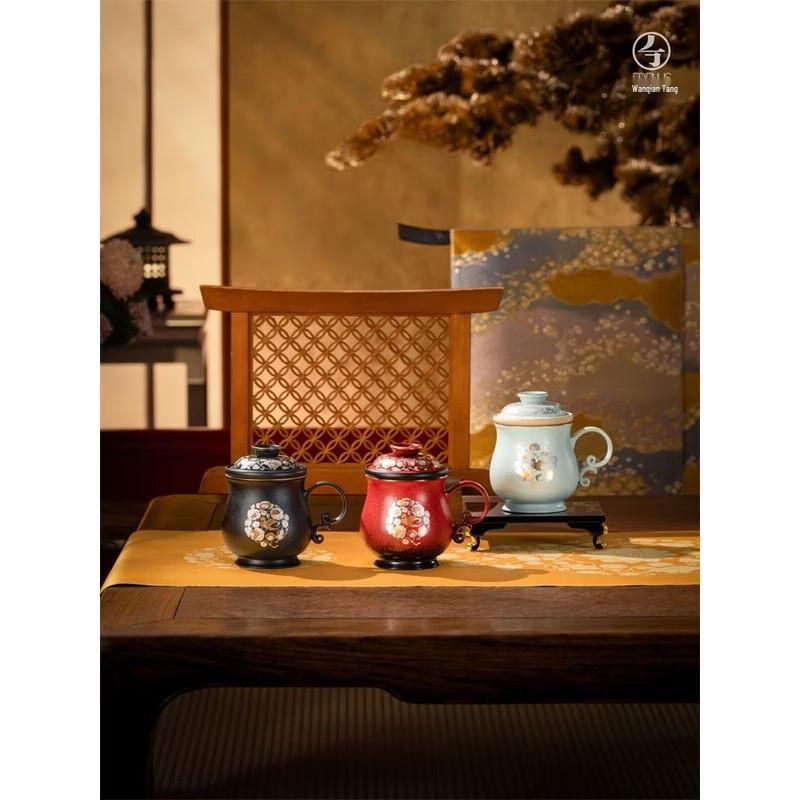 Edenus Datang Tea Banquet Ceramic Office Mug with Lid