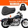 Yoothi Compatible Harley Sportster XL 883 1200 72 48 Custom Driver Rider Solo Seat 1983-2003 (Black Mesh)