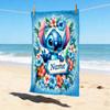 Custom Name Halloween Stitch Stylish Digital Printing Beach Towel Quick‑Drying Absorbent Blanket for Beach Pool Gym Travel