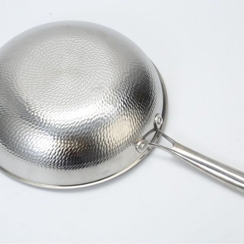 Titanium Frying Pan 32cm Nonstick Hammered Surface Wok Gas Induction Electric Stove
