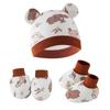 Newborn Newborn Baby Hat Anti Scratch Gloves Protective Foot Cover Three Piece Set Baby Hat Baby Hat