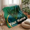 Coperta in Flanella Personalizzata con Nome Testo FC Werder Bremen Logo Calcio Coperta Plaid in Pile Personalizzata Regalo Speciale per Divano Camera da Letto Casa